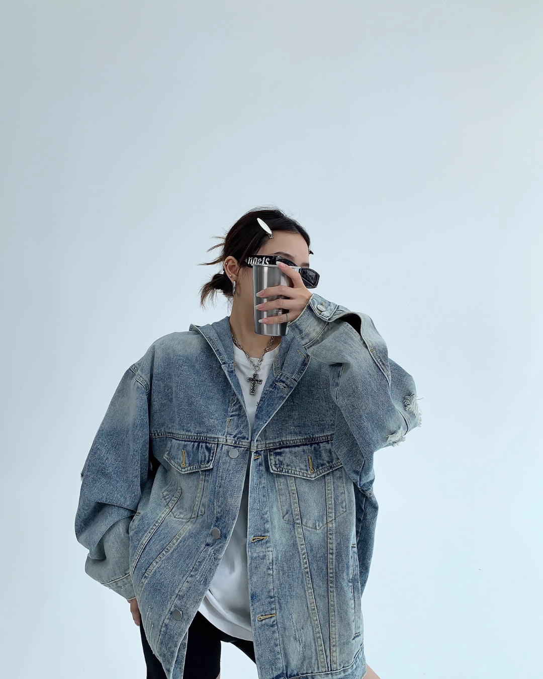 Hooded Denim Jacket YLS0128