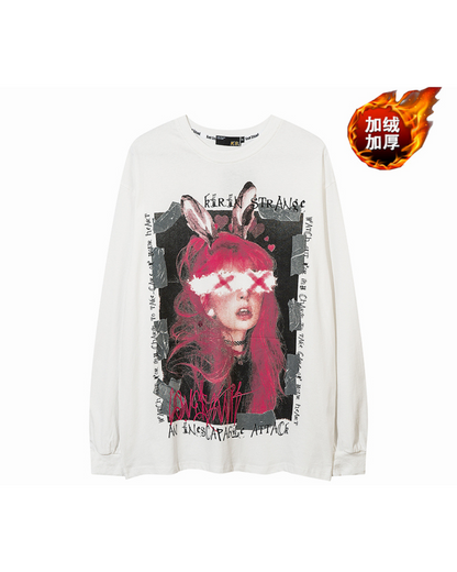 Dark Girly Rabbit Long Sleeve T-Shirt VGD0007