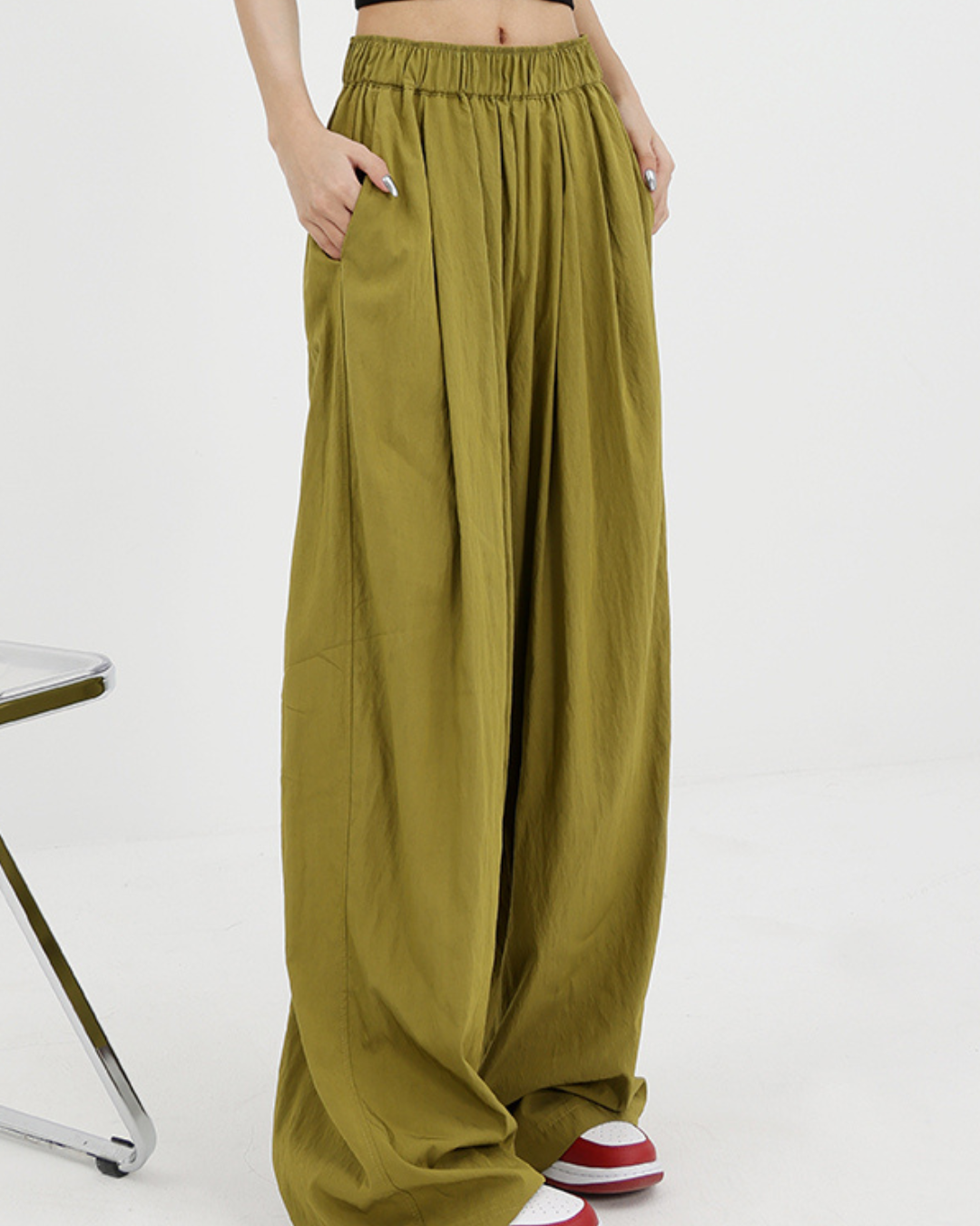 Wide Leg Mop Pants KNS0003