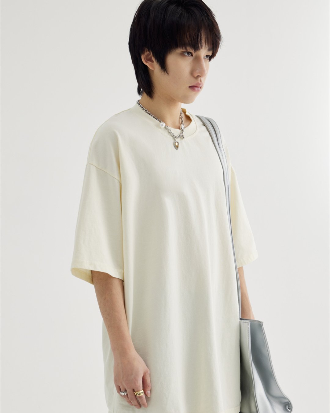 Cotton Loose Plain Long Sleeve T-Shirt PPS0044