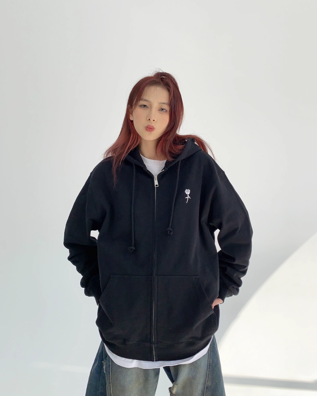 One Point Logo Zip Hoodie YLS0167