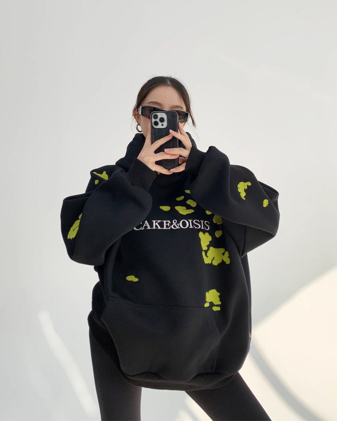 Oversized Towel Embroidery Hoodie YLS0017