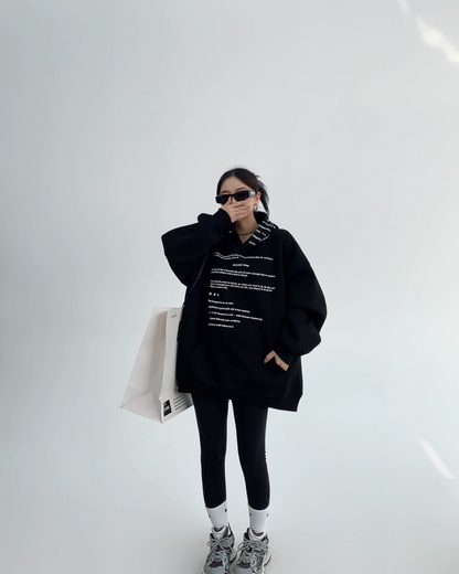 Street English Letter Sweat Hoodie YLS0074