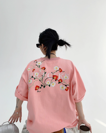 Back Flower Design T-Shirt YLS0180