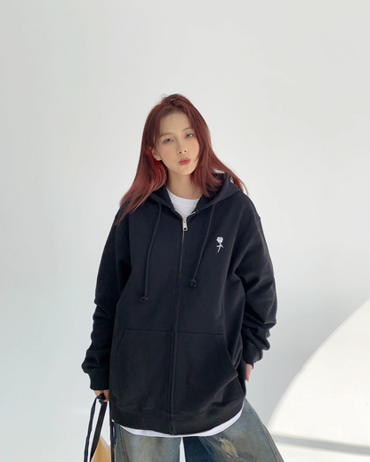 One Point Logo Zip Hoodie YLS0167