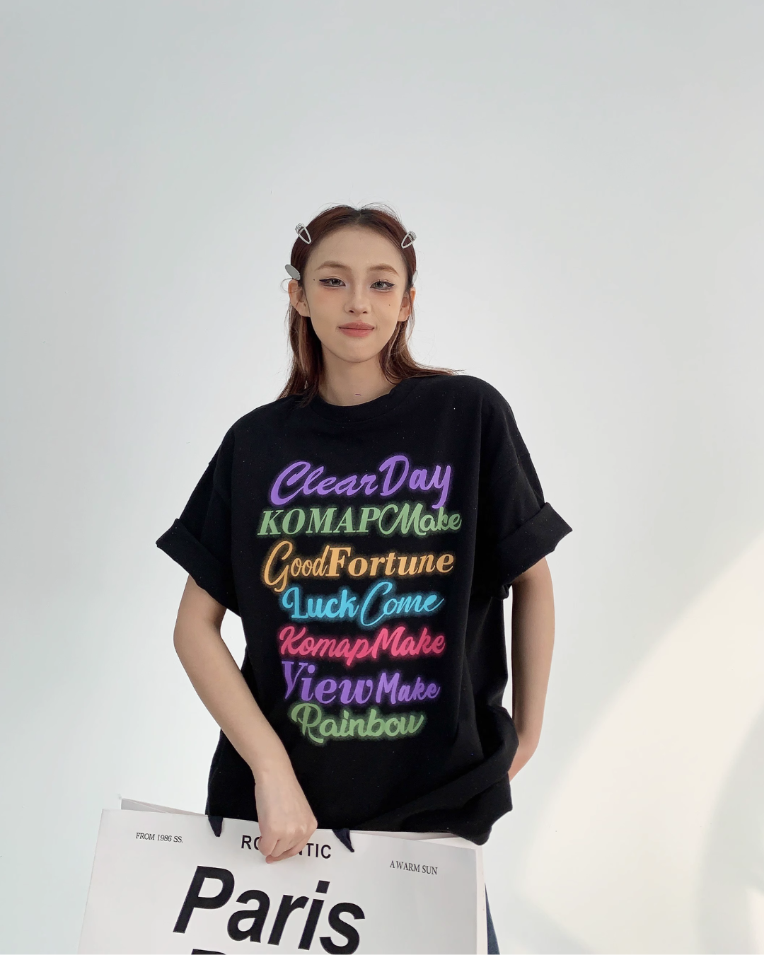 Various English Logo Print T-Shirts YLS0195