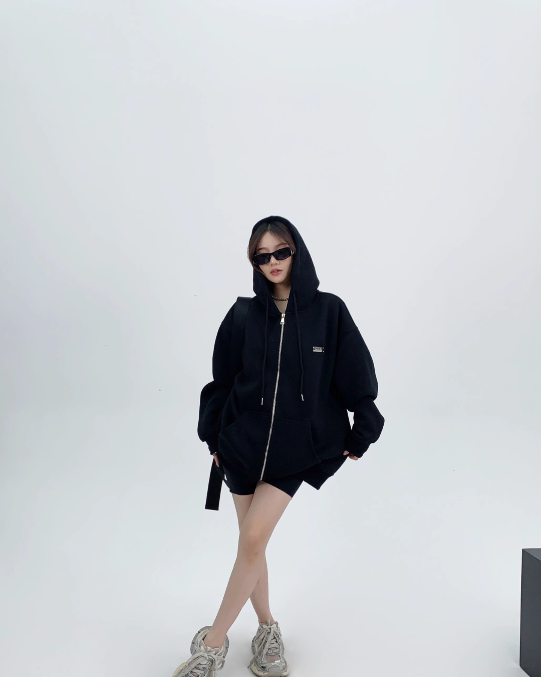 Basic Design Zip Hoodie YLS0134