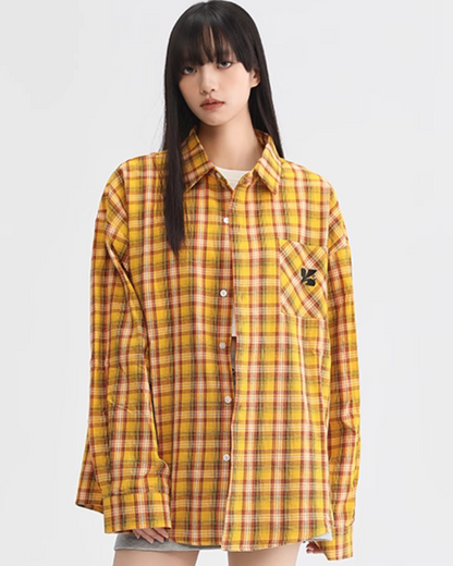 Yellow Plaid Shirt KIP0001