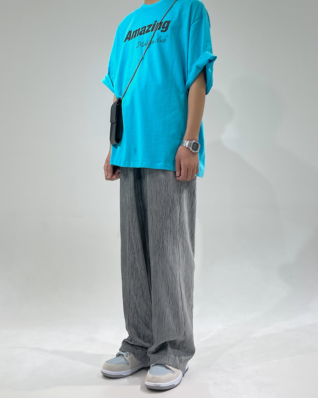 Velour Stripe Easy Wide Pants GBG0017