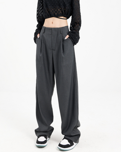 Tuck Wide Straight Pants KNS0013