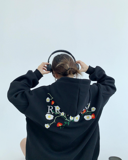 Floral Logo Sweat Hoodie YLS0003