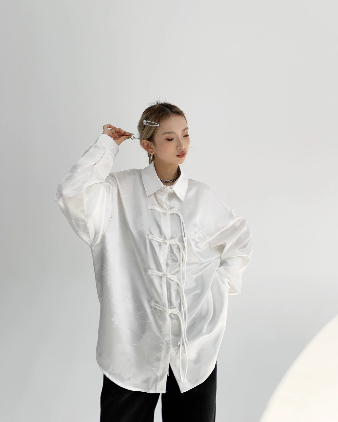 Satin Middle China Shirt YLS0026