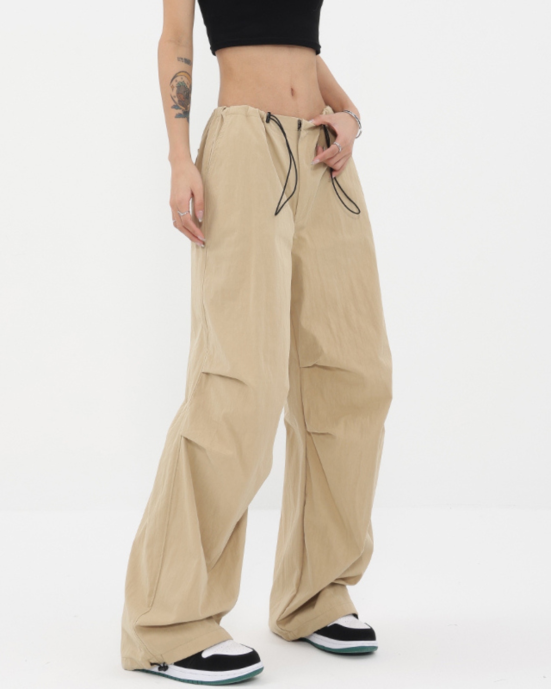 Tie Strap Balloon Cargo Pants KNS0029