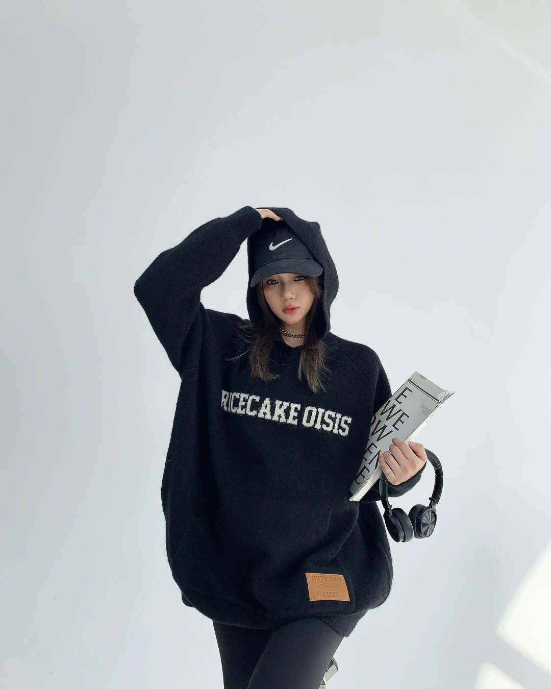 Casual Logo Knit Hoodie YLS0005