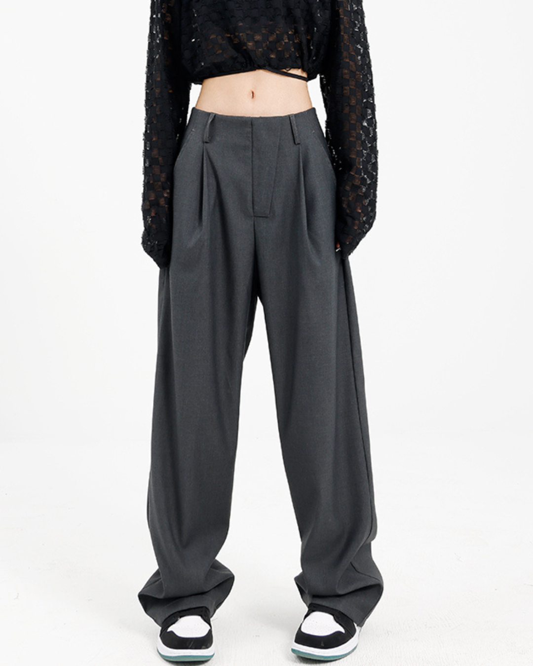 Tuck Wide Straight Pants KNS0013