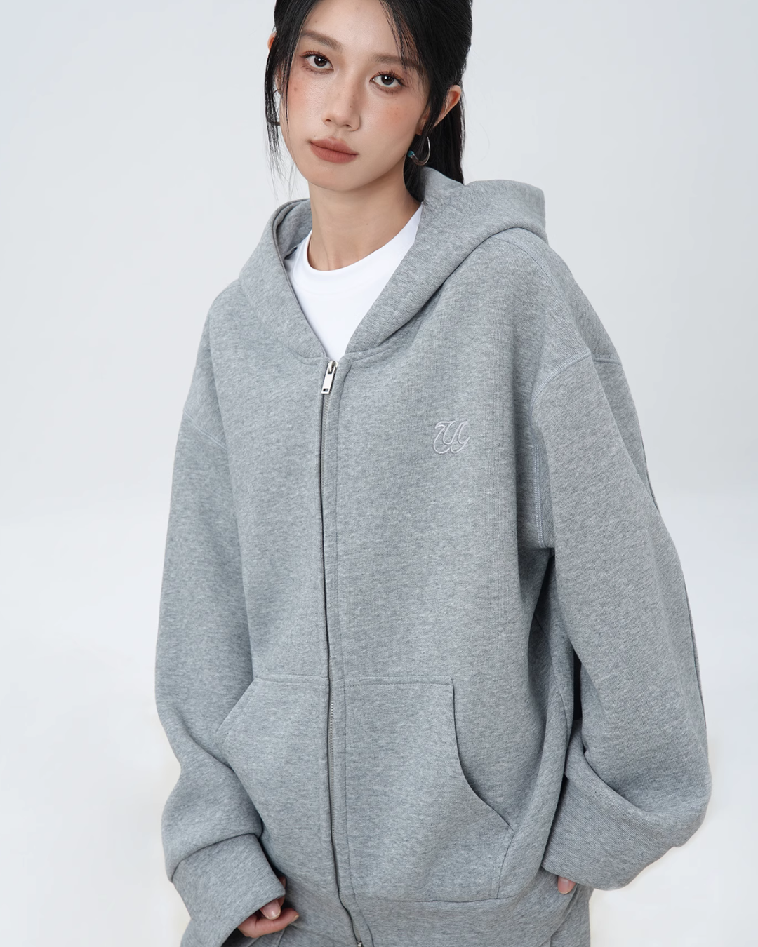 Loose Zip Hoodie JUN0003