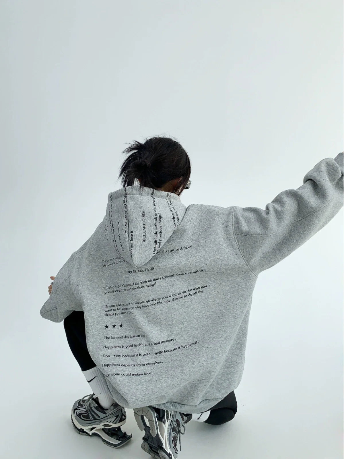 Street English Letter Sweat Hoodie YLS0074