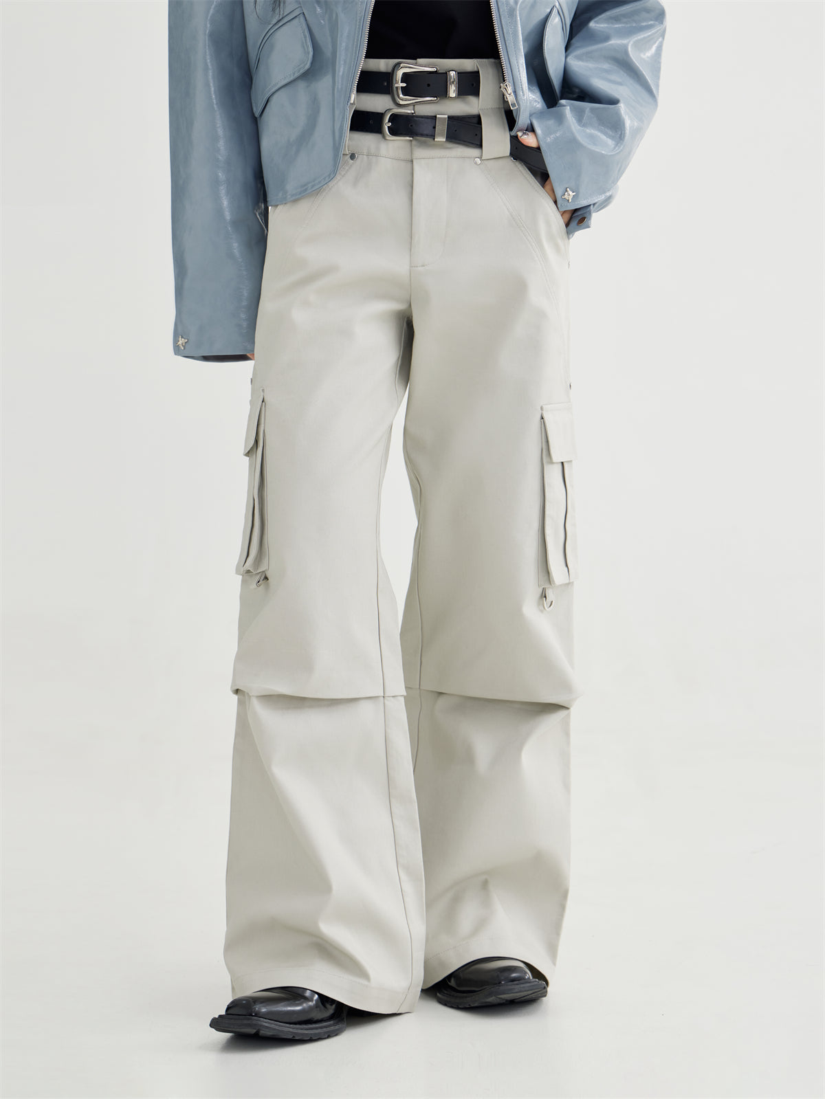 Double Waist Simple Cargo Pants PPS0045