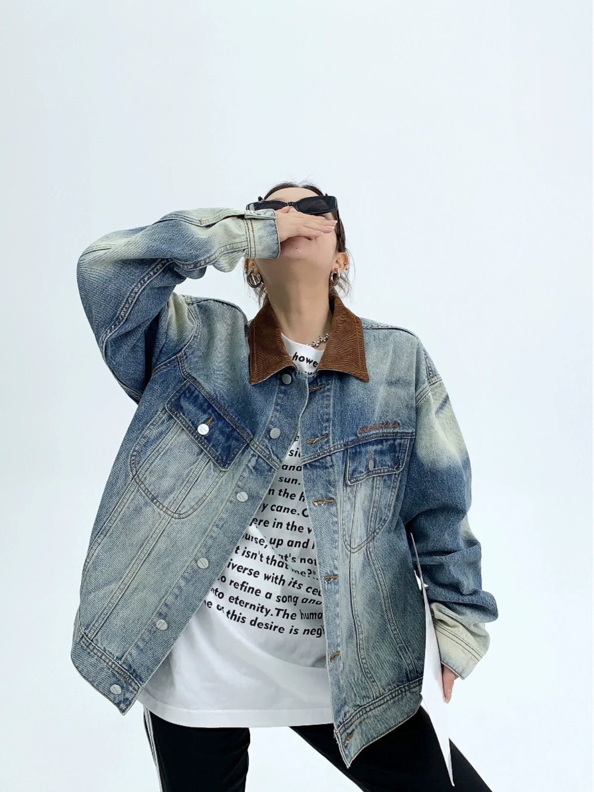 Retro Denim Embroidered Jacket YLS0062