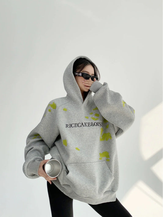 Oversized Towel Embroidery Hoodie YLS0017