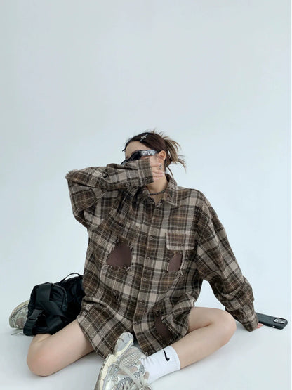 Vintage Big Check Shirt YLS0145