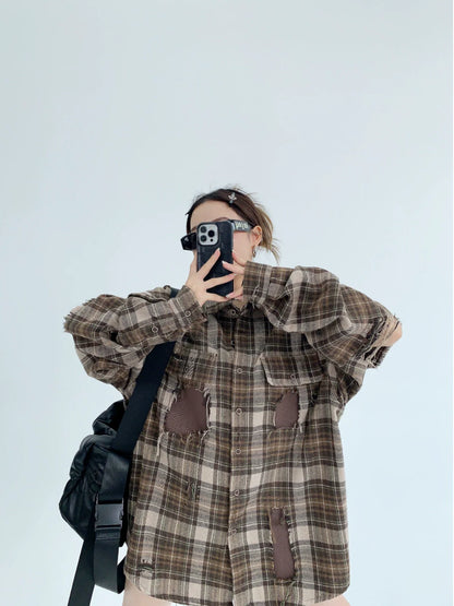 Vintage Big Check Shirt YLS0145