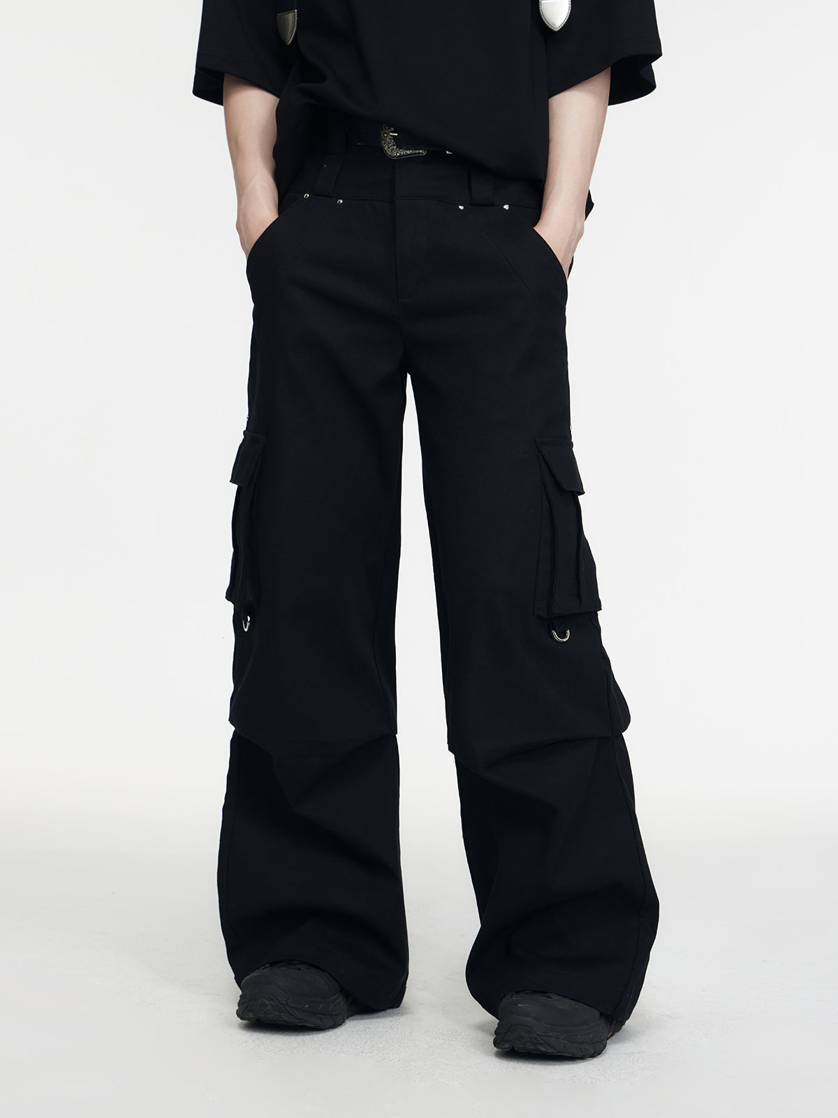 Double Waist Simple Cargo Pants PPS0045