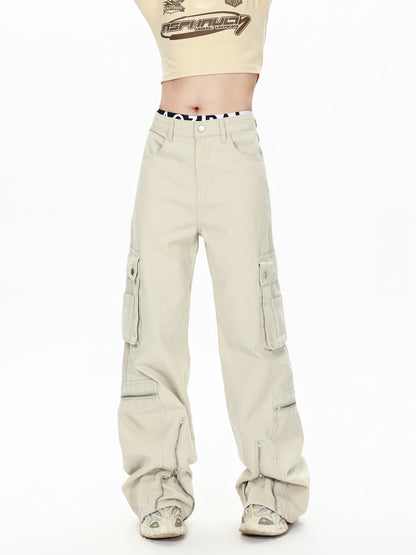 American Retro Straight Wide Leg Pants BLL0001