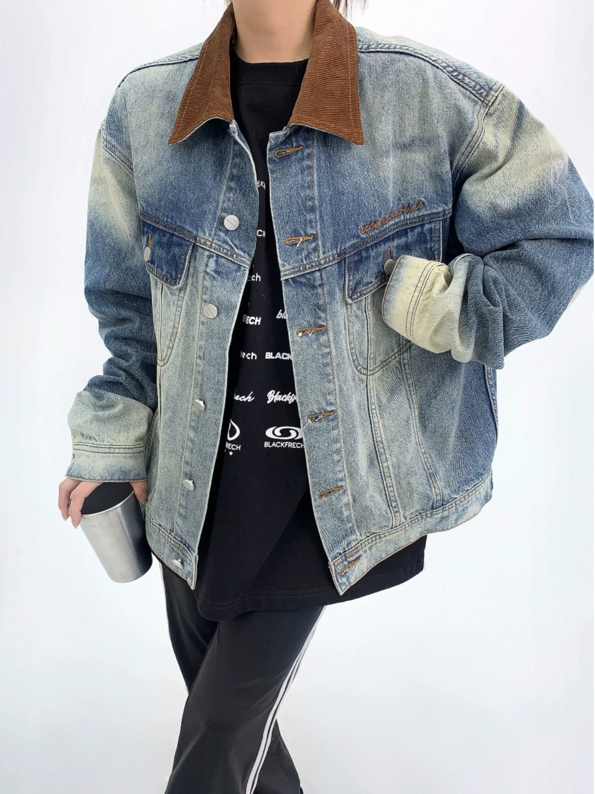 Retro Denim Embroidered Jacket YLS0062