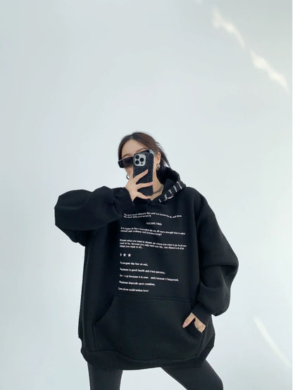 Street English Letter Sweat Hoodie YLS0074