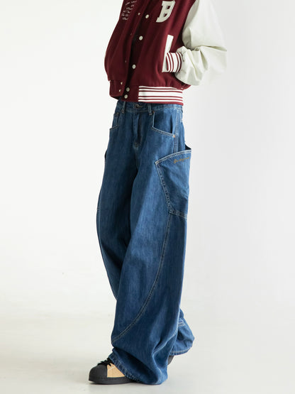 Dark Blue Large Pocket Pants C2N0046