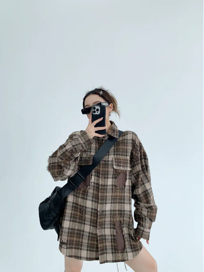 Vintage Big Check Shirt YLS0145