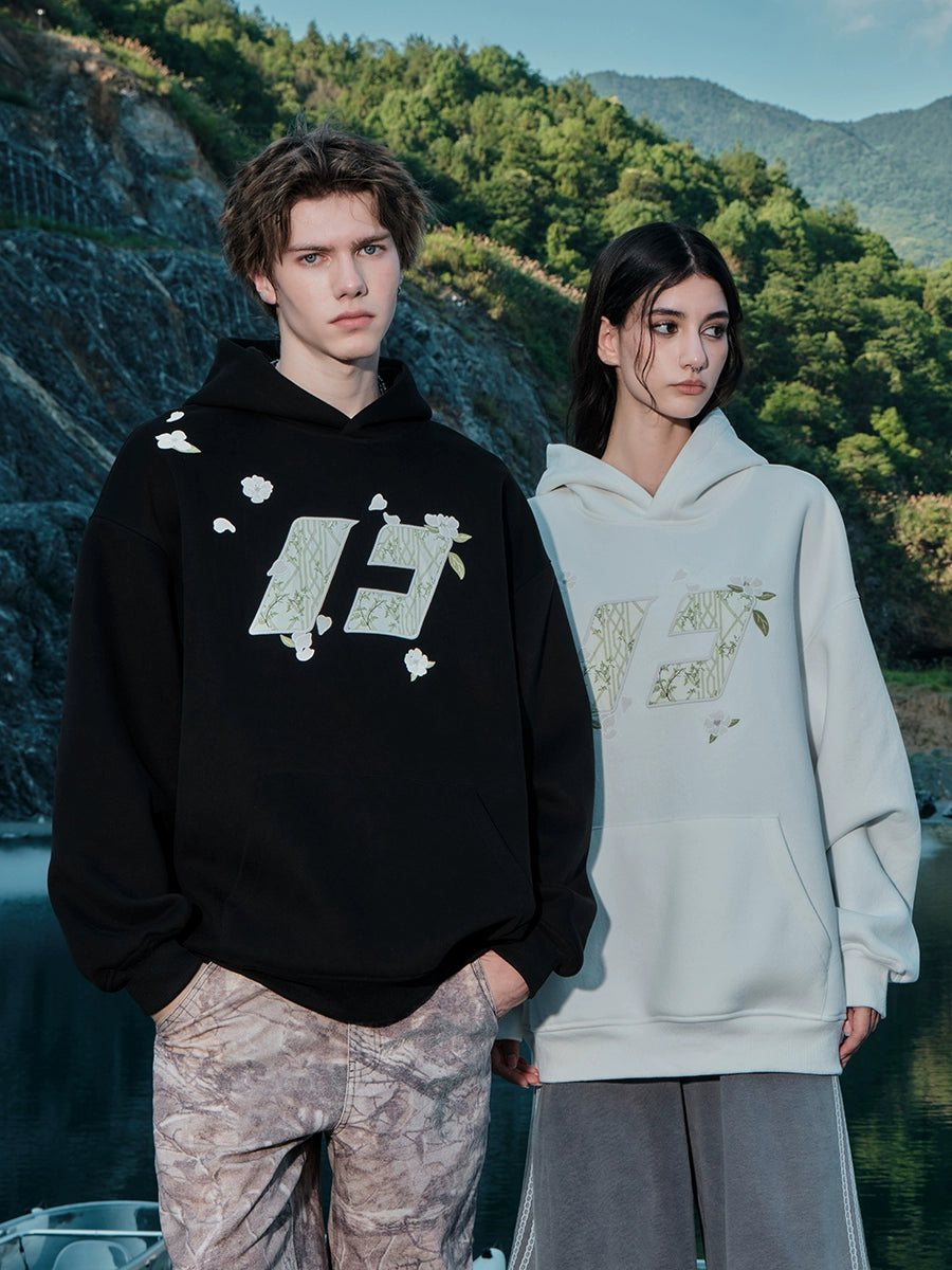 Cherry Blossom Embroidery Pullover Hoodie FRN0009