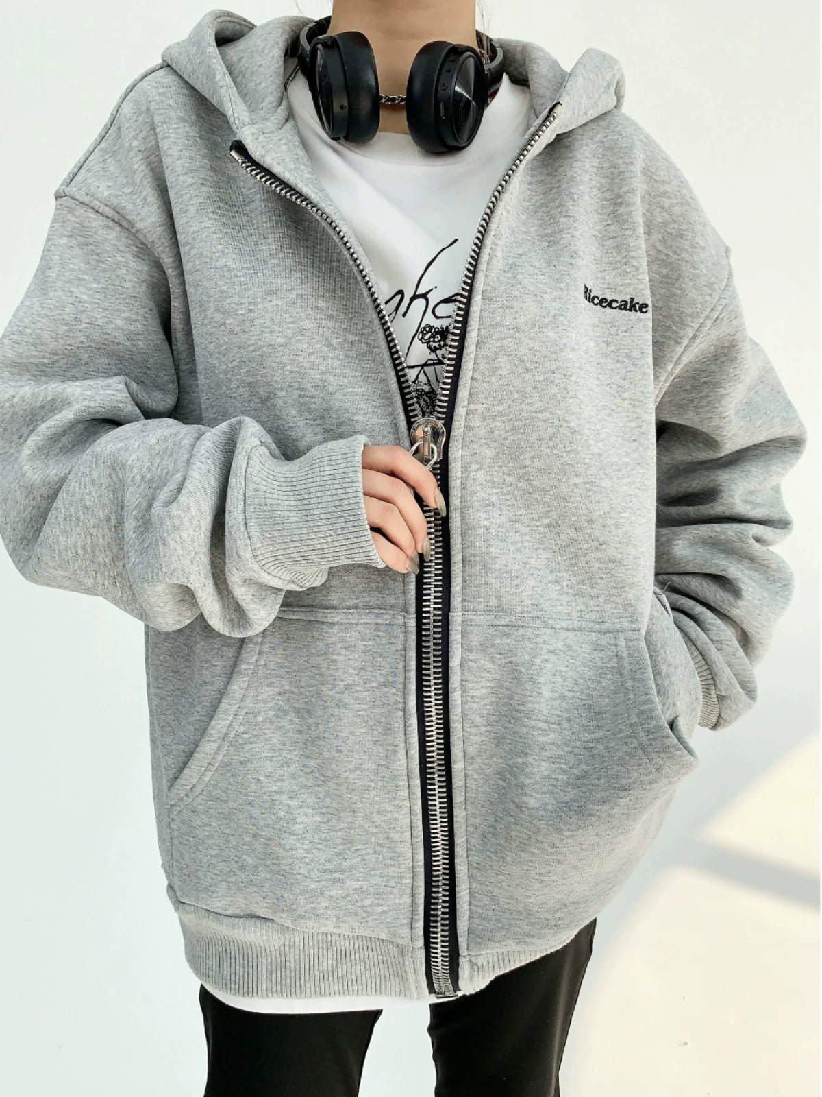 Large Zip Sweat Hoodie YLS0080