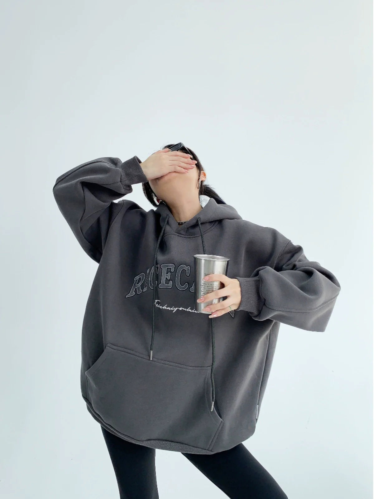 Oversized Logo Sweat Hoodie YLS0065