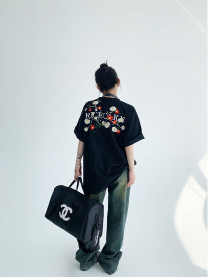 Back Flower Design T-Shirt YLS0180