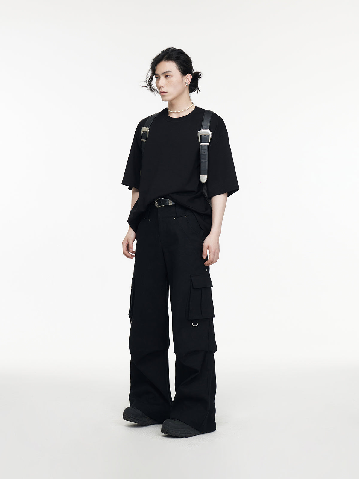 Double Waist Simple Cargo Pants PPS0045