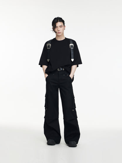 Double Waist Simple Cargo Pants PPS0045